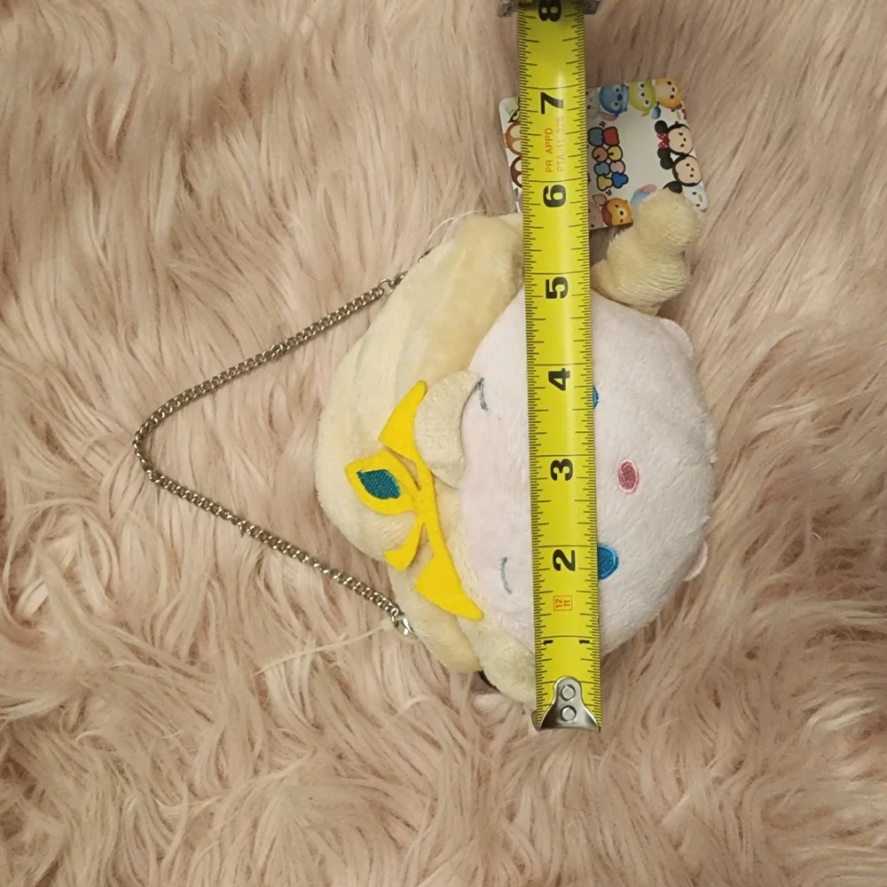 Disney Elsa tsum tsum mini plush pouch purse stitch zipper pull